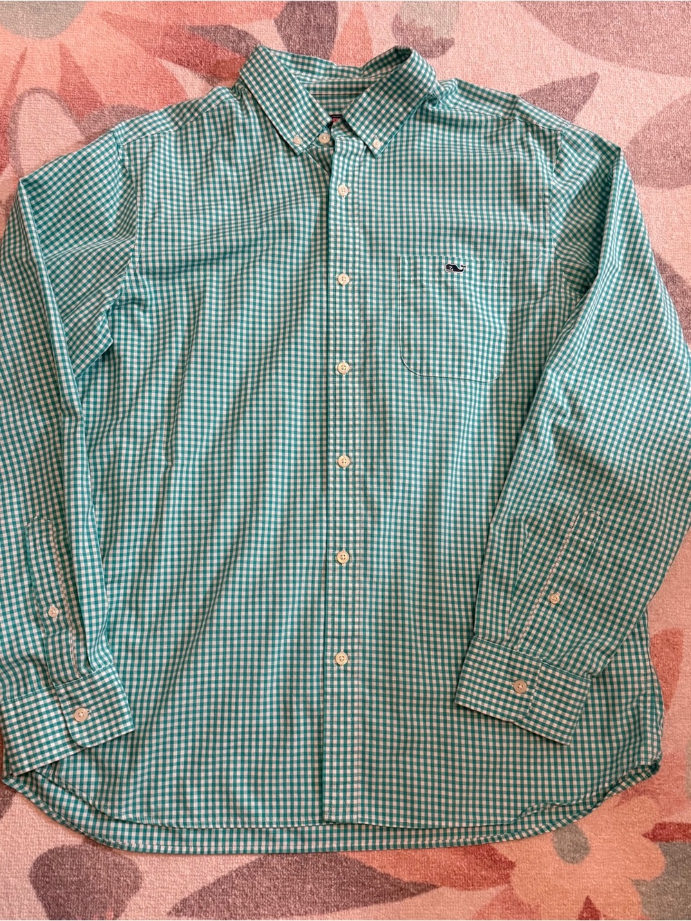 Vineyard Vines Stretch Cotton Gingham Shirt - Men’s Size Large - Picture 2 of 5